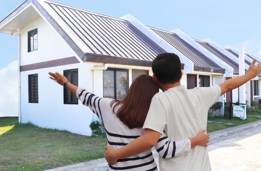 P.A. Properties poster as they celebrate 30 years, with photo showing a couple in front of their dream house