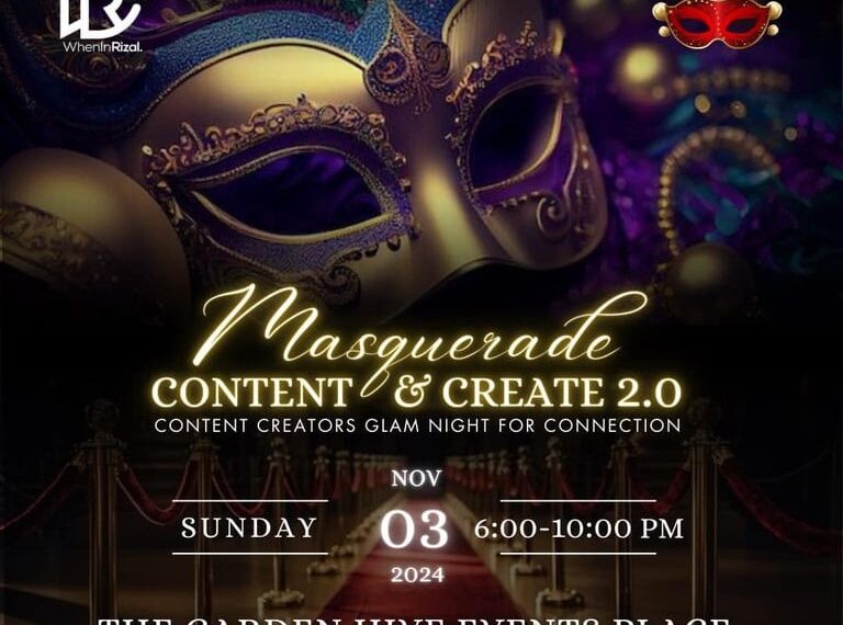 Content & Create 2.0, Masquerade Gala invitation poster