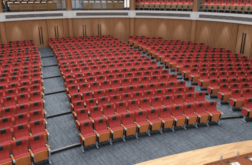 An auditorium done theater style