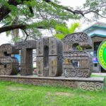 Marker for the Bustos Heritage Park in Bulacan