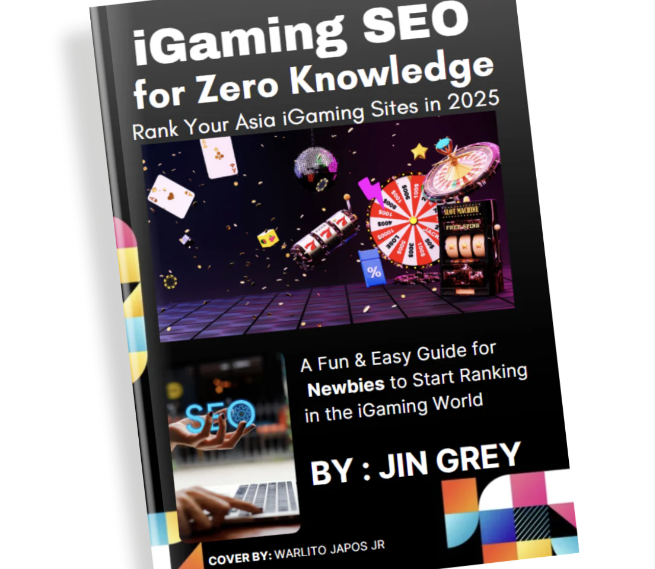 Cover of Jin Grey's eBook about SEO for beginners