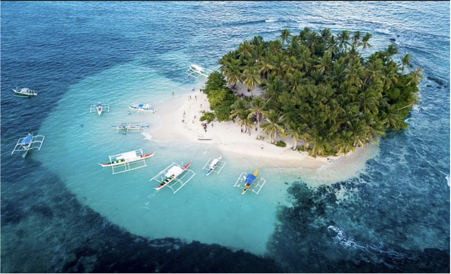 Bird's eye view of an Island in Siargao