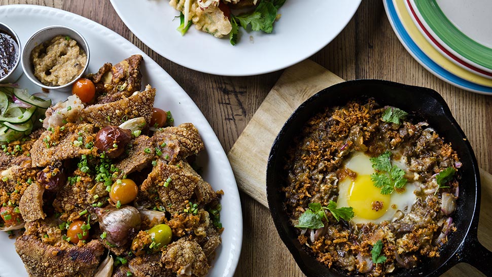 A rendition of sisig by Kai Huang, where luxury meets pulutan in modern Filipino cuisine