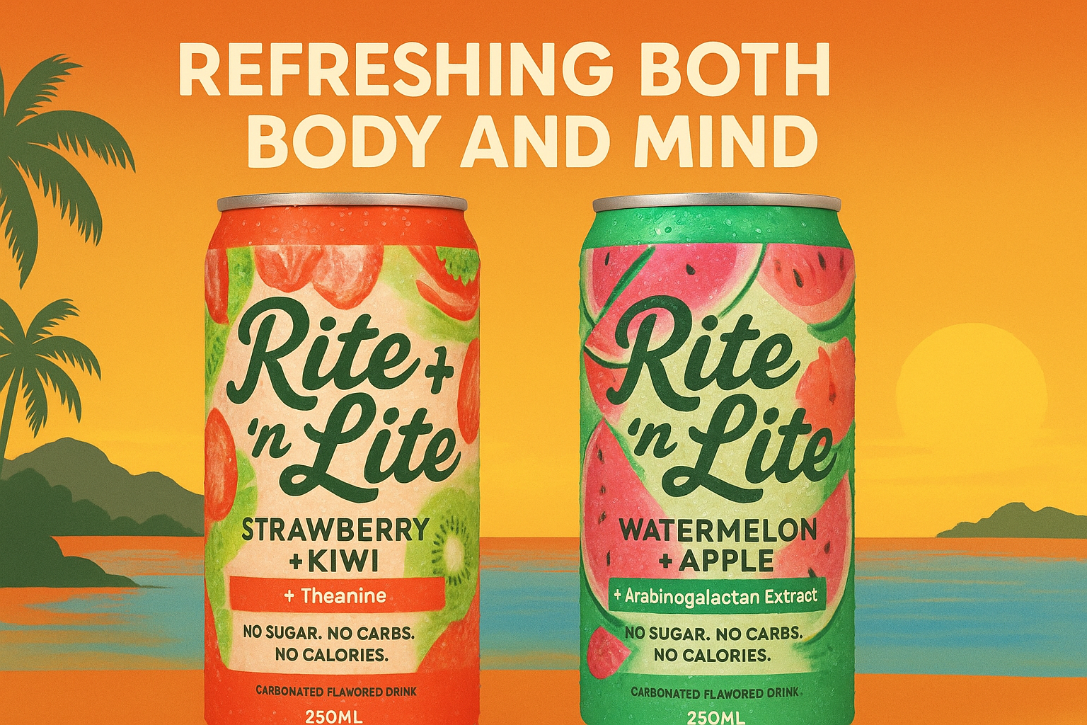 Introducing the two new flavors from Rite ’N Lite: Strawberry + Kiwi and Watermelon + Apple