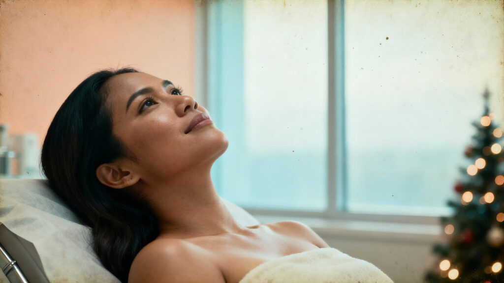 A female customer about to get a facial treatment at MOLD Manila, where beauty begins with becoming yourself again
