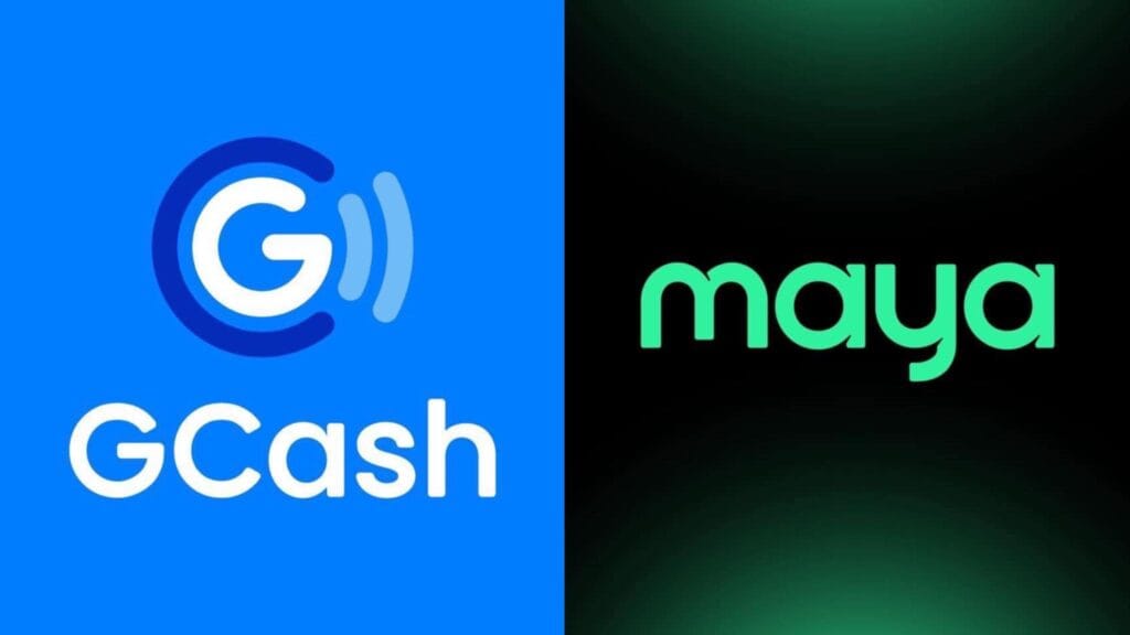 E-wallet platforms GCash and Maya.
