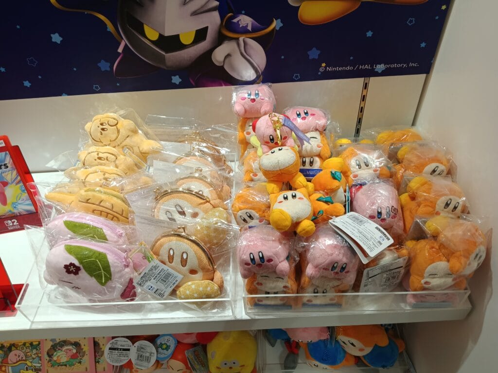 Kirby merchandise at the Nintendo Store