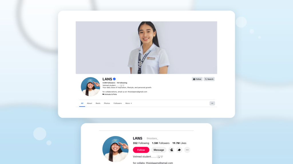 This is Laaans: Facebook and TikTok Profile