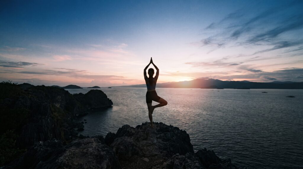 wellness getaways — Instagram Story of a friend's sunrise yoga retreat in Cebu
